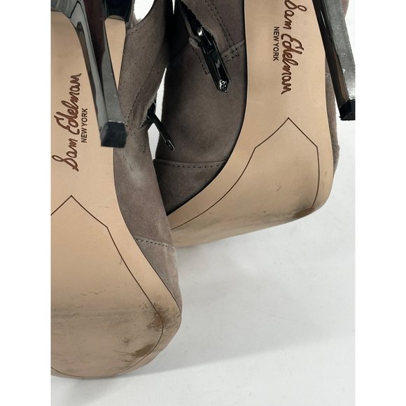 SAM EDELMAN PALMA ANKLE BOOTIE HIGH HEEL SUEDE SANDAL SIZE 8 - Picture 5 of 5